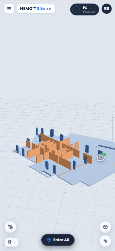 NEMO Site AR running on a phone